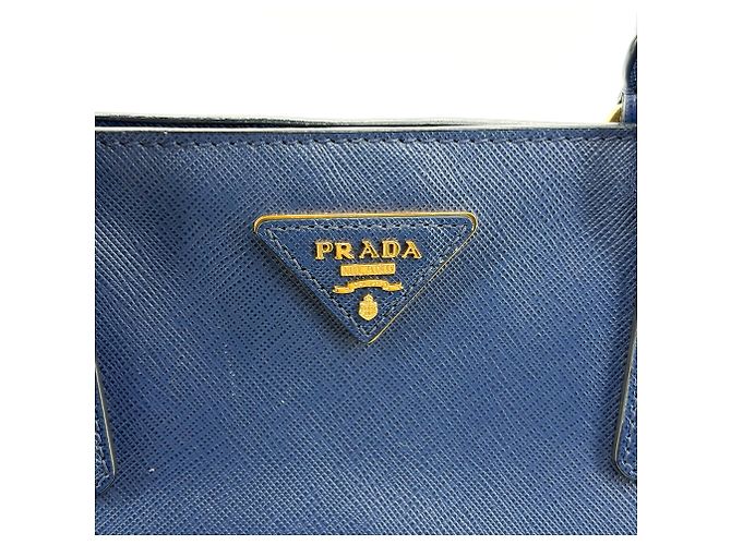 Prada Lux Open Saffiano Leather Medium Blau - Ansicht 6