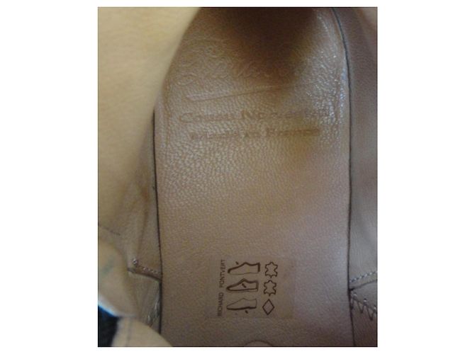 Bottes hautes en cuir Paraboot Gris anthracite - vue 6
