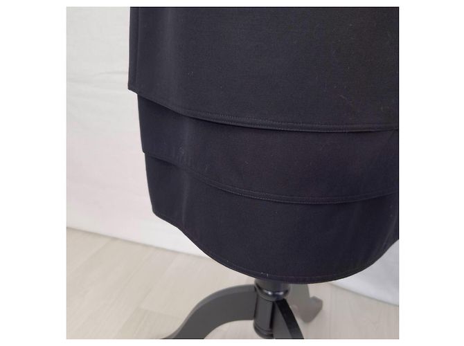 Gonna Gianni Versace anni 80 a pieghe sovrapposte - Nera Nero - vista 5