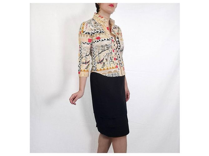 Gonna Gianni Versace anni 80 a pieghe sovrapposte - Nera Nero - vista 8
