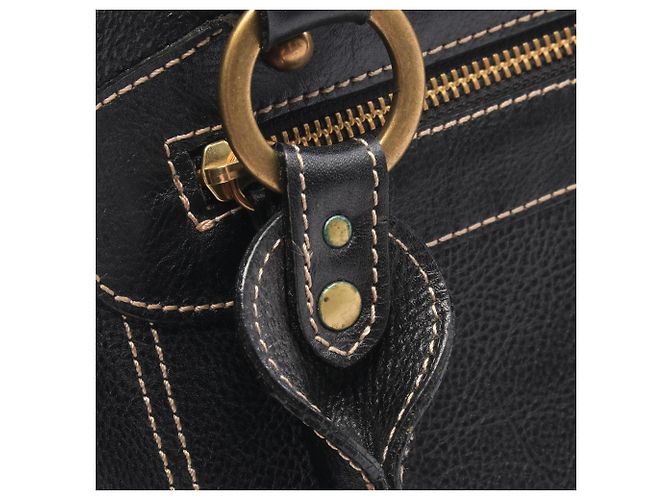 MCM Leder-Tote-Handtasche Schwarz - Ansicht 6