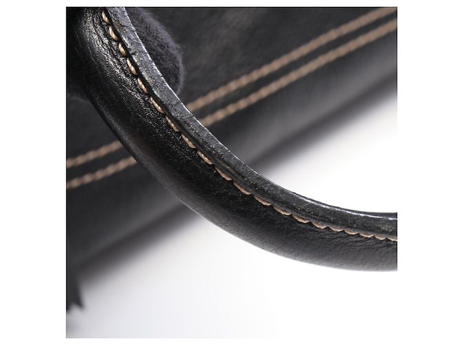 MCM Leder-Tote-Handtasche Schwarz - Ansicht 7