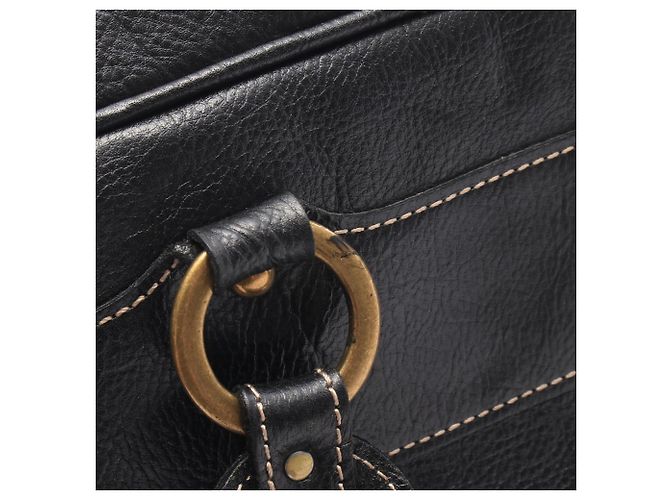 MCM Leder-Tote-Handtasche Schwarz - Ansicht 8