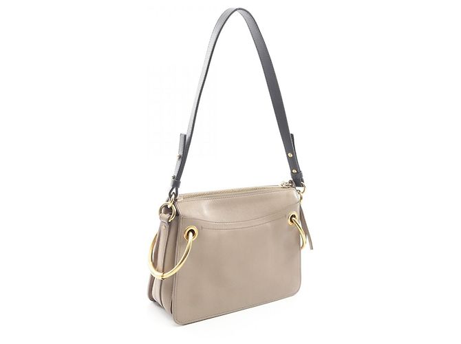 Chloé ROY 2-Way Schultertasche/Handtasche Beige - Ansicht 2