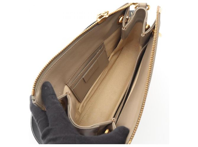 Chloé ROY 2-Way Schultertasche/Handtasche Beige - Ansicht 3
