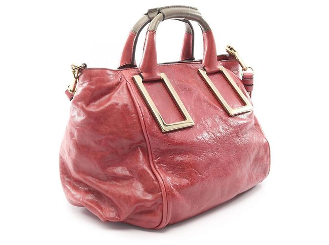 Chloé Ethel 2-way Handtasche Rot Grün - Ansicht 2