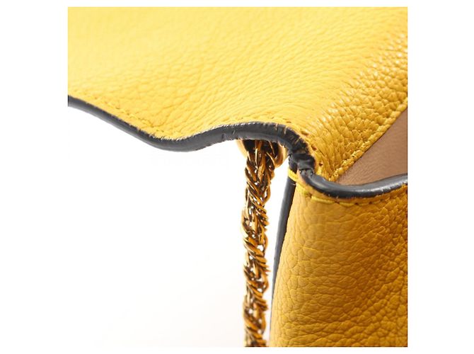 Borsa a tracolla Chloé Elsie in pelle gialla Giallo - vista 11