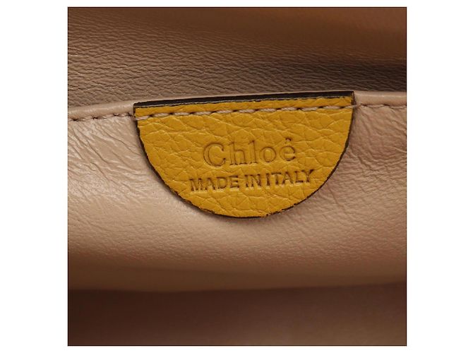Borsa a tracolla Chloé Elsie in pelle gialla Giallo - vista 4