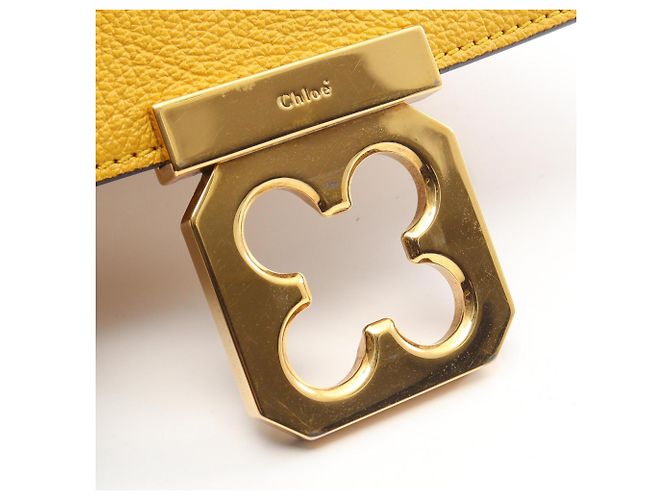 Borsa a tracolla Chloé Elsie in pelle gialla Giallo - vista 5