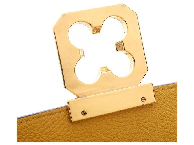 Borsa a tracolla Chloé Elsie in pelle gialla Giallo - vista 7