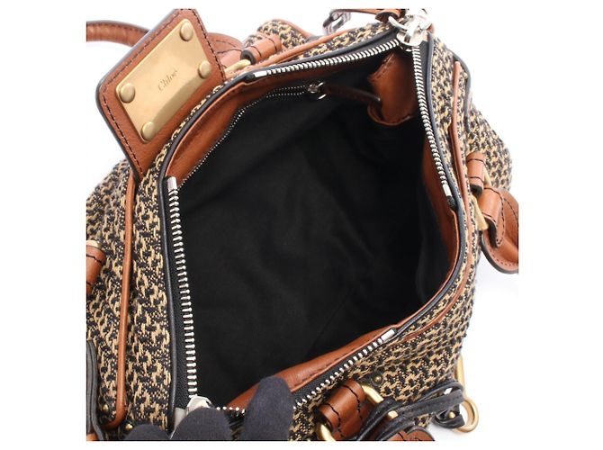 Bolso Chloé Paddington Castaño Negro Beige - vista 3