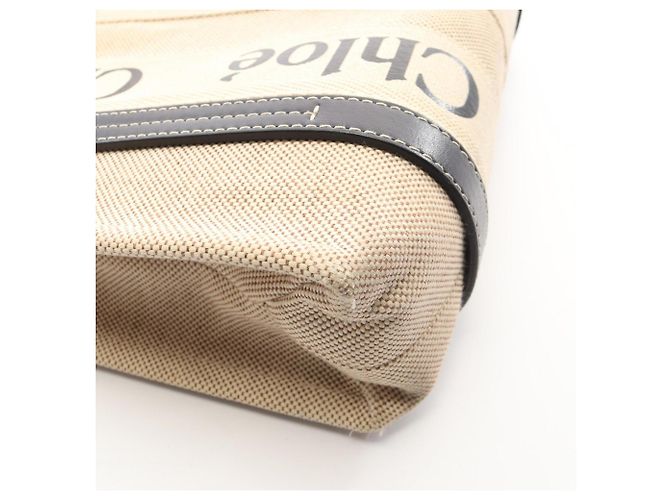 Chloé Woody Small 2-Way Tote Bag Schwarz Beige - Ansicht 8