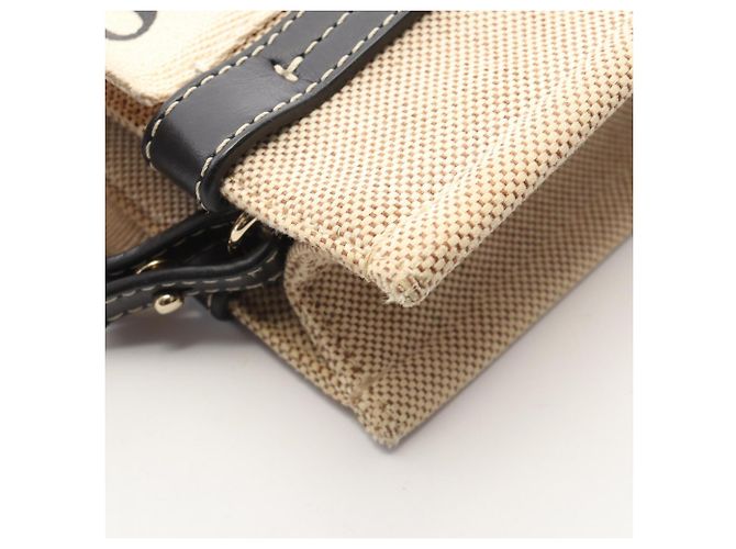 Chloé Woody Small 2-Way Tote Bag Schwarz Beige - Ansicht 9