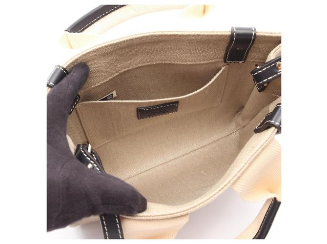 Chloé Chloe Woody Small 2-Way Handtasche Schwarz Beige - Ansicht 3
