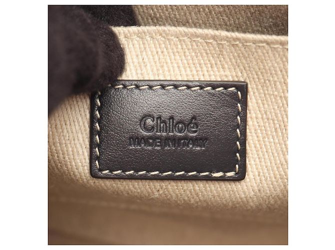 Chloé Chloe Woody Small 2-Way Handtasche Schwarz Beige - Ansicht 4