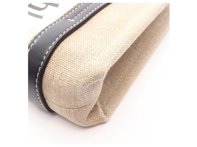 Chloé Chloe Woody Small 2-Way Handtasche Schwarz Beige - Ansicht 5