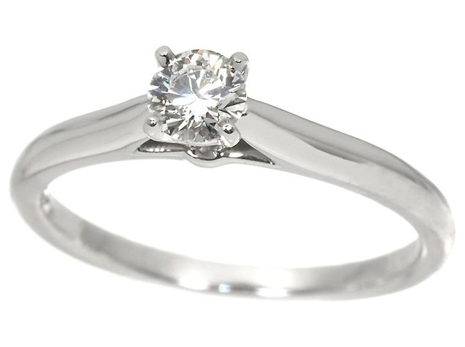 Cartier Solitär-Diamantring aus Platin - Ansicht 2