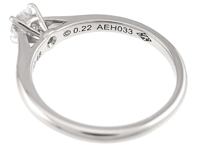 Cartier Solitär-Diamantring aus Platin - Ansicht 3