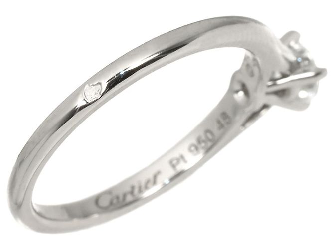 Cartier Solitär-Diamantring aus Platin - Ansicht 5