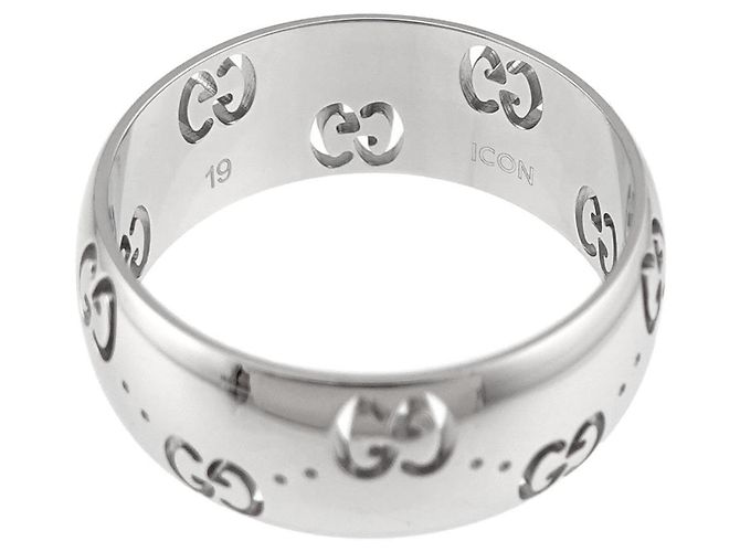 Anello Gucci Icon Band in oro bianco 18K - vista 4