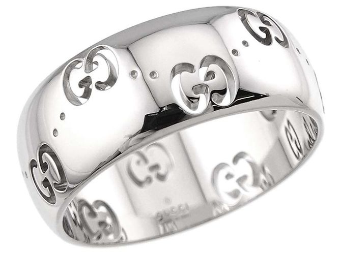 Anello Gucci Icon Band in oro bianco 18K - vista 5
