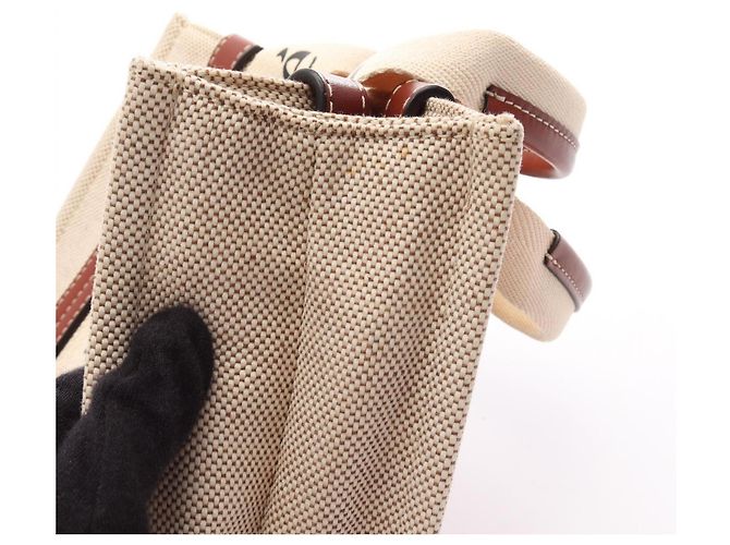 Chloé Chloe Woody Small Tote Bag Castaño Beige - vista 10