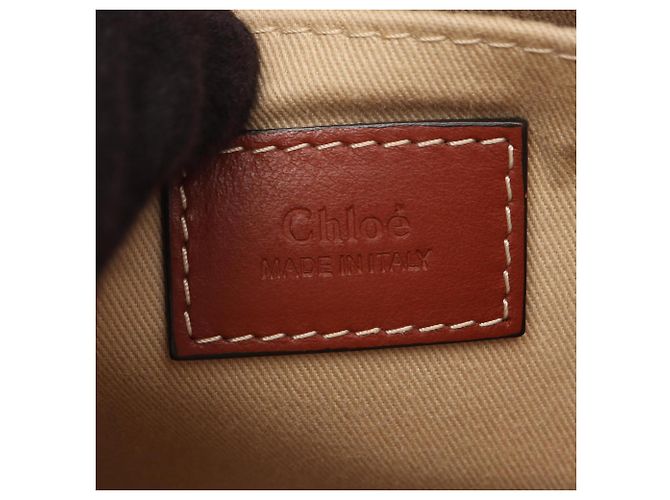 Chloé Chloe Woody Small Tote Bag Castaño Beige - vista 4