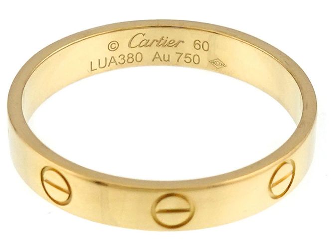 Anello Mini Love Cartier in oro giallo 18K - vista 3