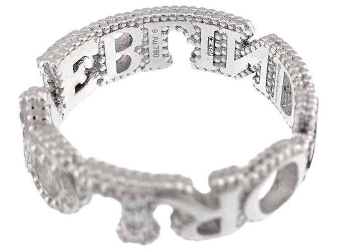 Anel Gucci Blind for Love #9 em ouro branco 18K - vista 3