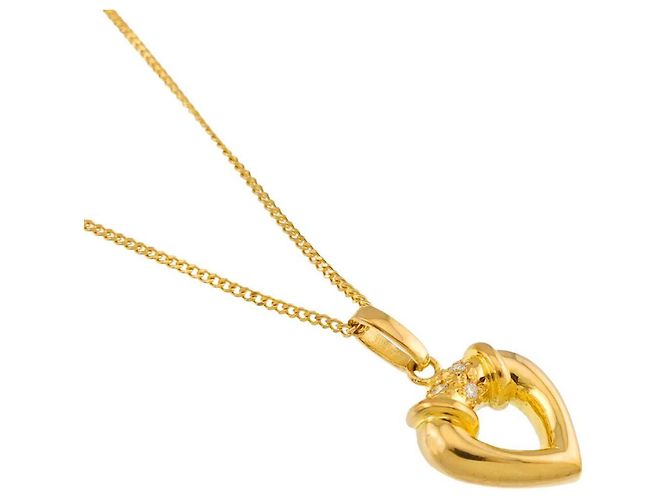 Collana Cuore in Oro Giallo 18K e Diamanti Christian Dior - vista 3
