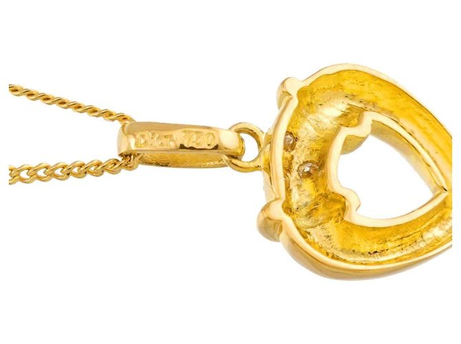 Collana Cuore in Oro Giallo 18K e Diamanti Christian Dior - vista 4
