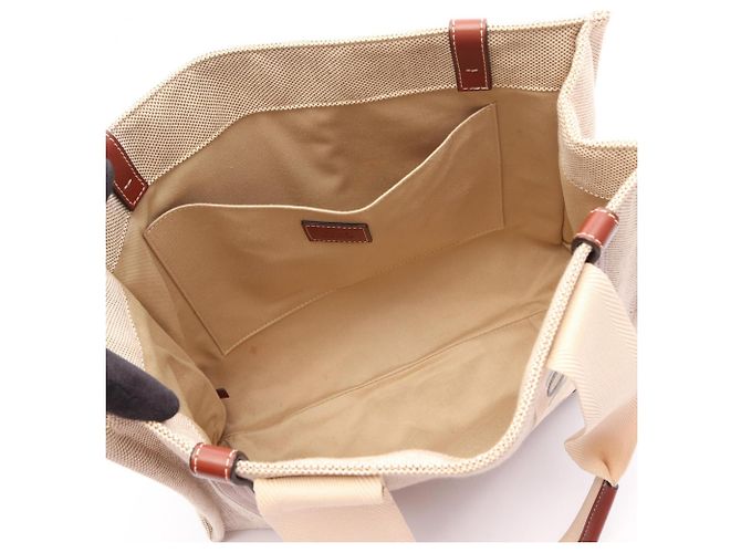 Saco Tote Chloé Woody Medium Marrom Bege - vista 3