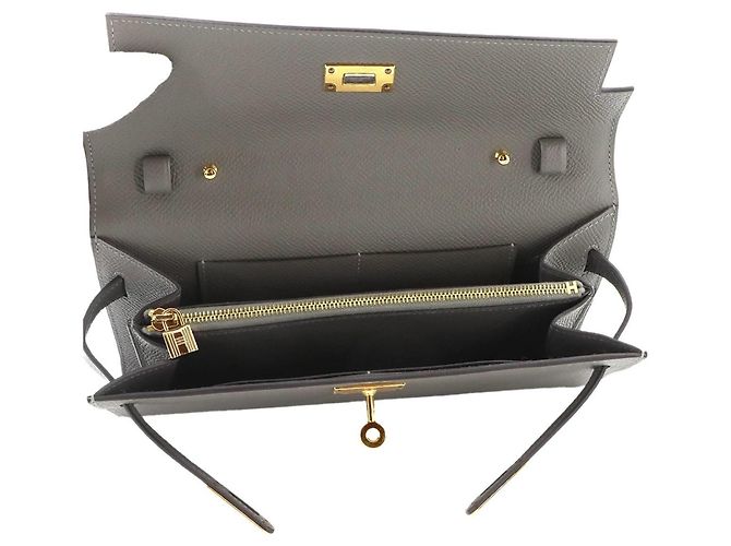 Hermès Portafoglio a tracolla Hermes Kelly To Go Marrone - vista 6