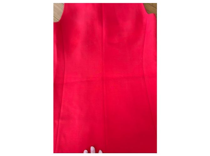 Vestido sin mangas rojo Christian Dior bordado abeja - vista 15