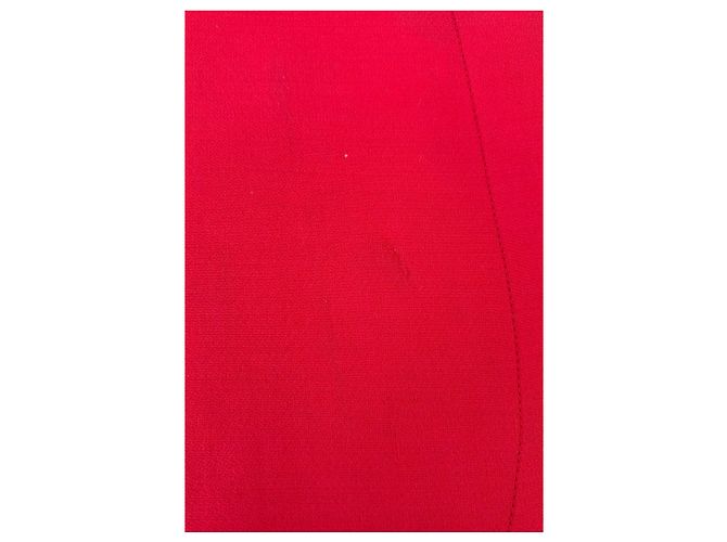 Vestido sin mangas rojo Christian Dior bordado abeja - vista 2