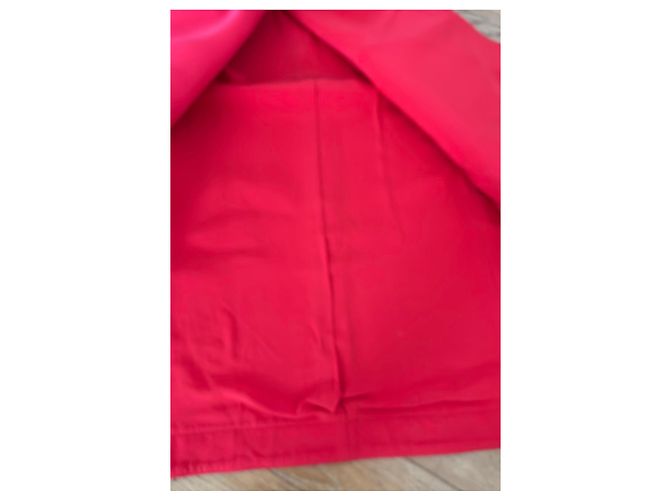 Vestido sin mangas rojo Christian Dior bordado abeja - vista 8