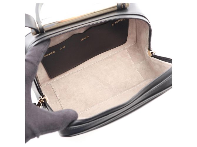 Valextra Flute Mini 2-Way Schultertasche Schwarz - Ansicht 3