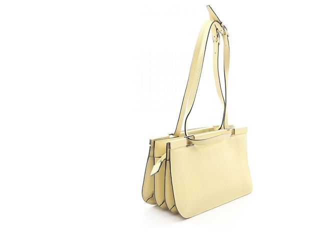 Borsa a tracolla 2-Way in pelle gialla Valextra Giallo - vista 2