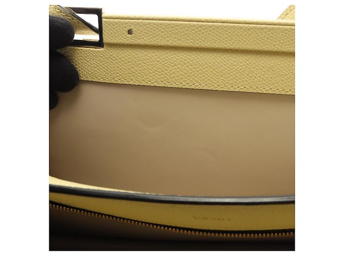 Borsa a tracolla 2-Way in pelle gialla Valextra Giallo - vista 5