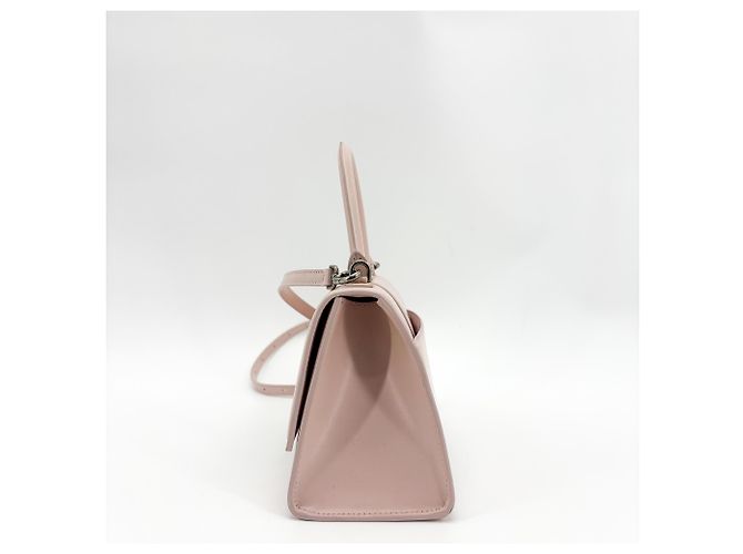 Balenciaga Hourglass Top Handle Leather Small Rosa - vista 3