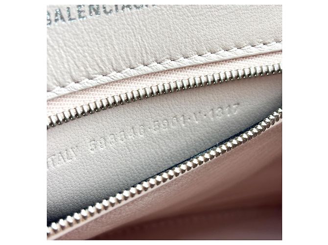 Balenciaga Hourglass Top Handle Leather Small Rosa - vista 7