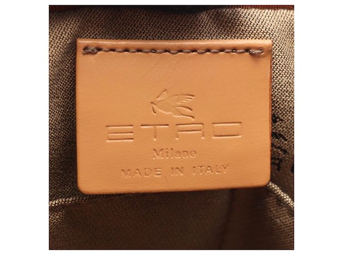 Bolsa de mão em couro 2-Way Etro Marrom - vista 4
