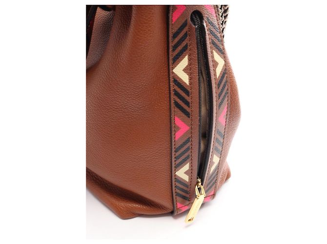Bolsa de mão em couro 2-Way Etro Marrom - vista 5