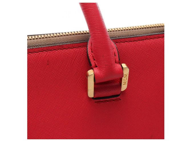 Bolsa de mão 2-Way MCM em Bege e Rosa - vista 12