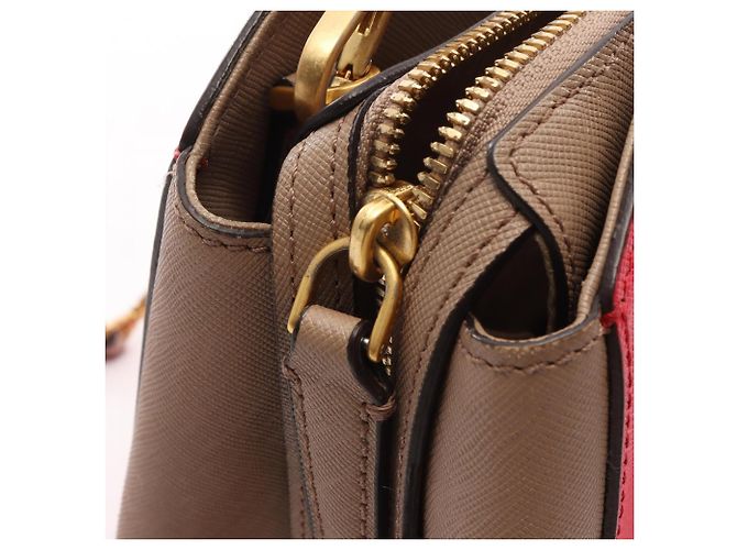 Bolsa de mão 2-Way MCM em Bege e Rosa - vista 14