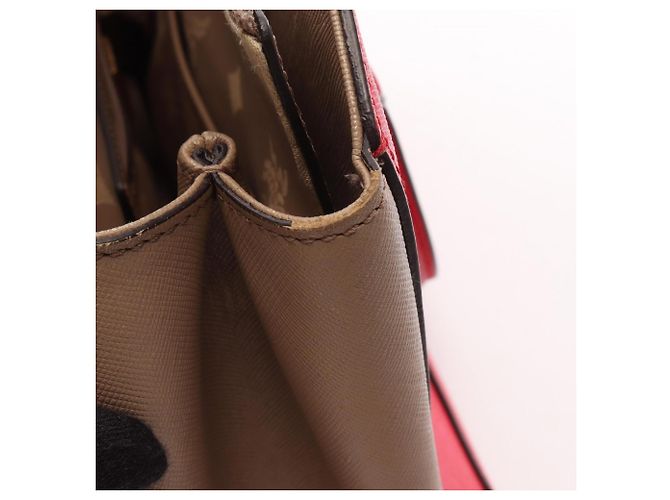 Bolsa de mão 2-Way MCM em Bege e Rosa - vista 15