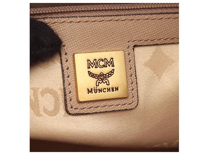 Bolsa de mão 2-Way MCM em Bege e Rosa - vista 4