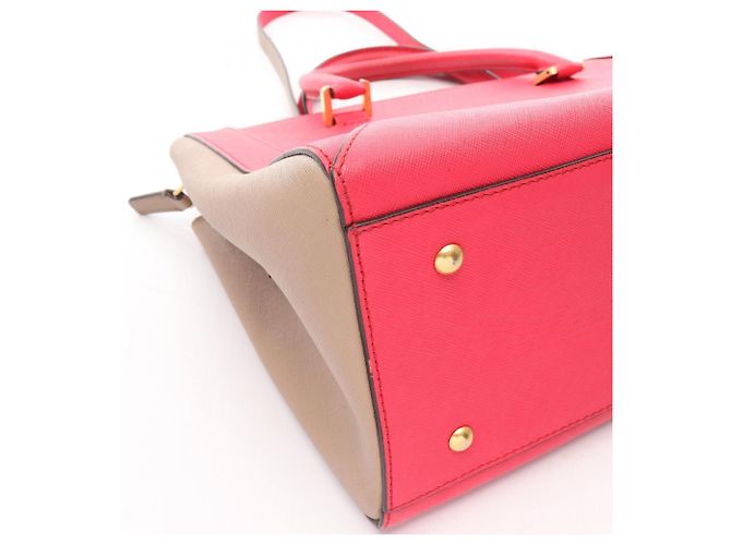 Bolsa de mão 2-Way MCM em Bege e Rosa - vista 7