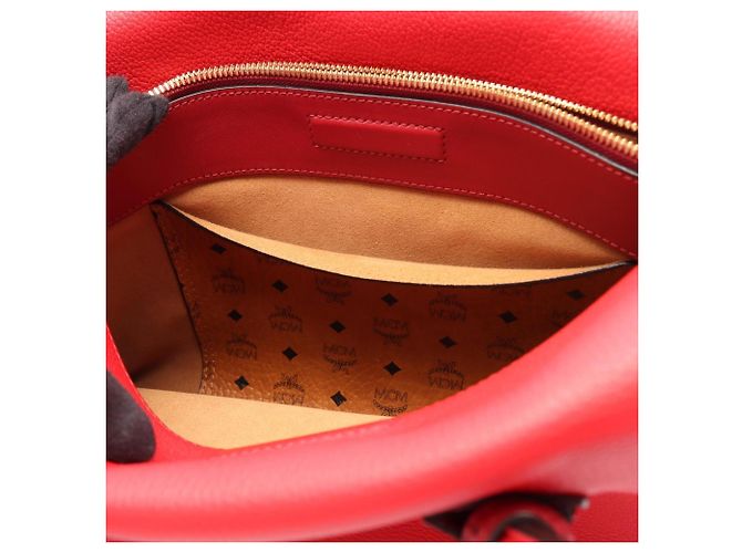 Borsa a mano in pelle MCM Milla 2-Way Rosso - vista 13