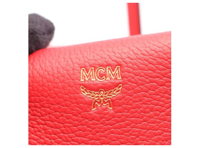 Borsa a mano in pelle MCM Milla 2-Way Rosso - vista 4